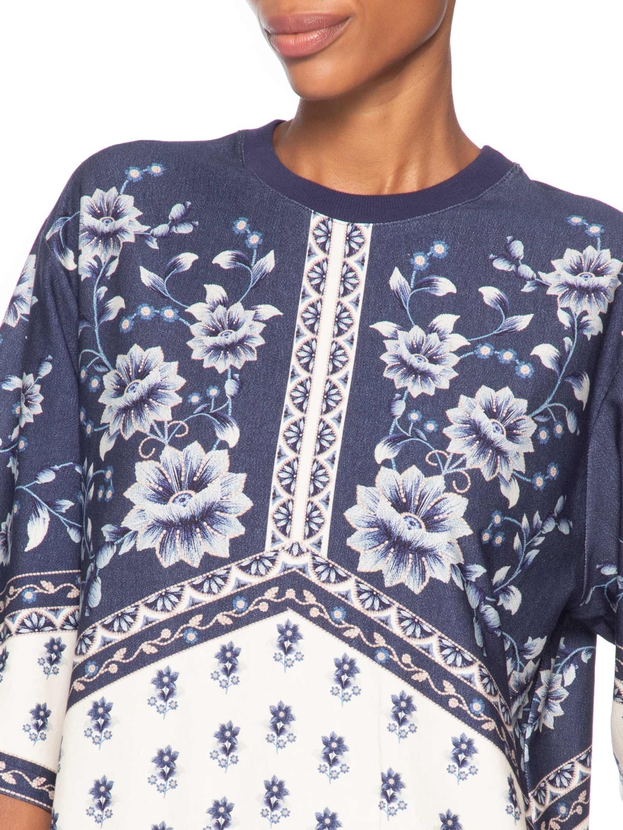 Vestido TShirt Big Nara Azul Farm