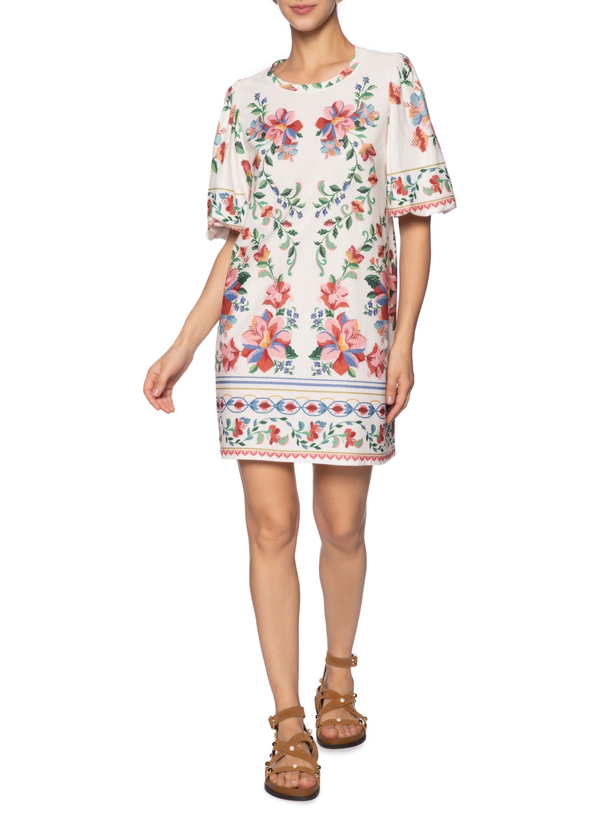 Vestido Tshirt Fofa Brisa Serena Off White Farm