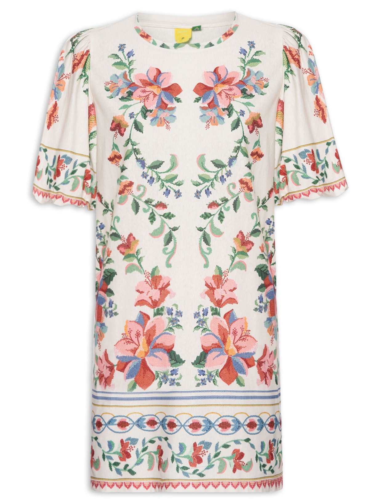 Vestido Tshirt Fofa Brisa Serena - Off White