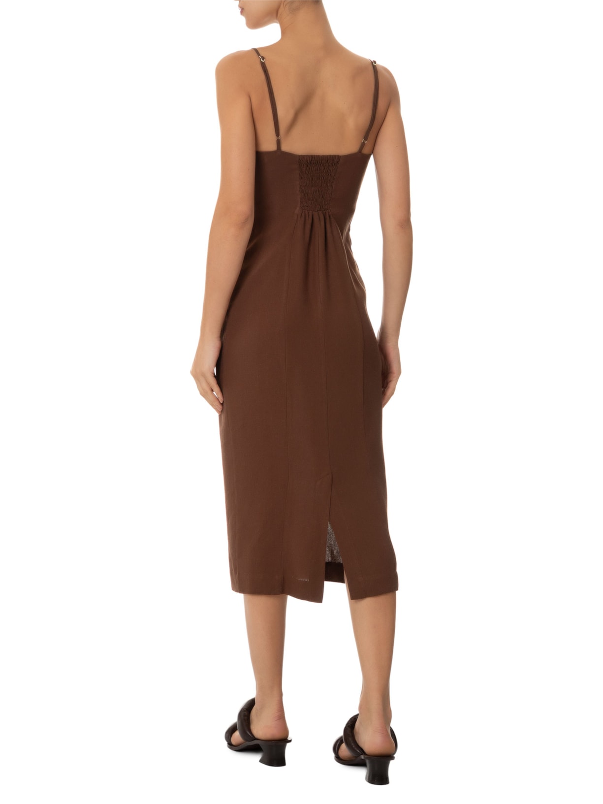 Vestido Tubo Alça Marrom Lenny Niemeyer