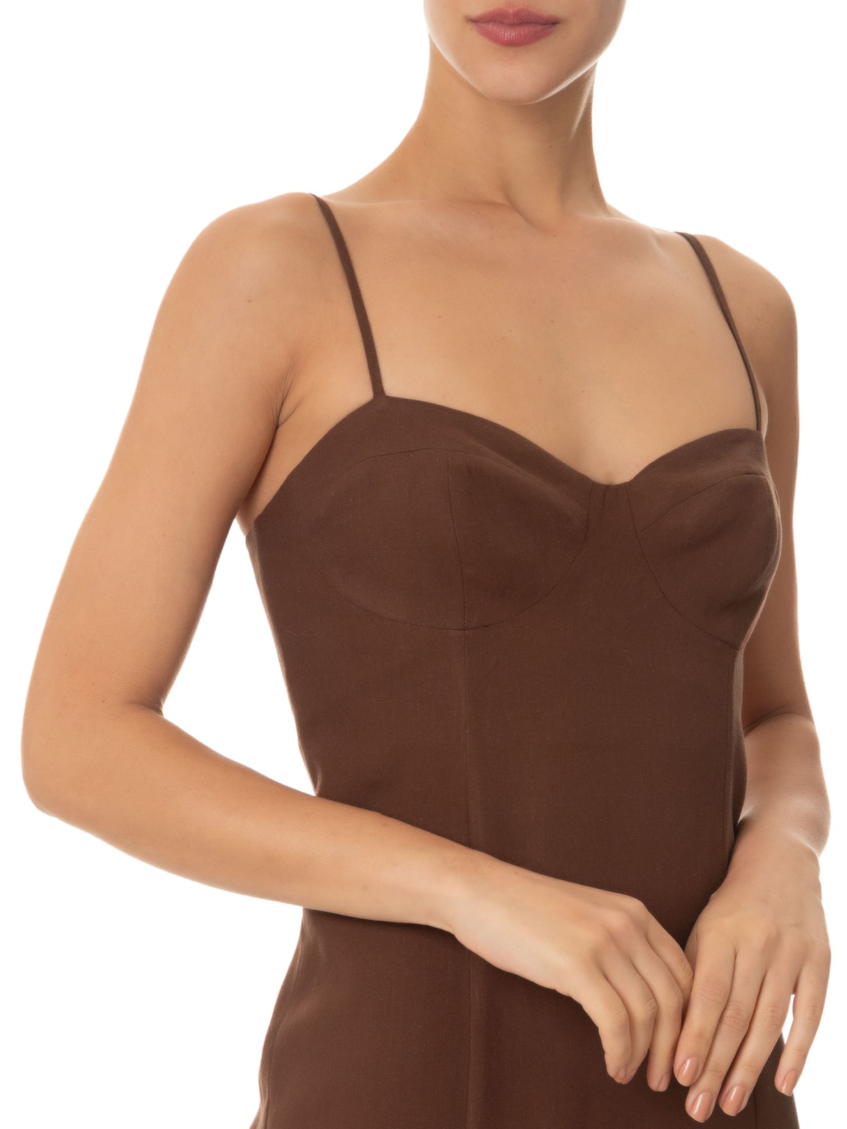 Vestido Tubo Alça Marrom Lenny Niemeyer