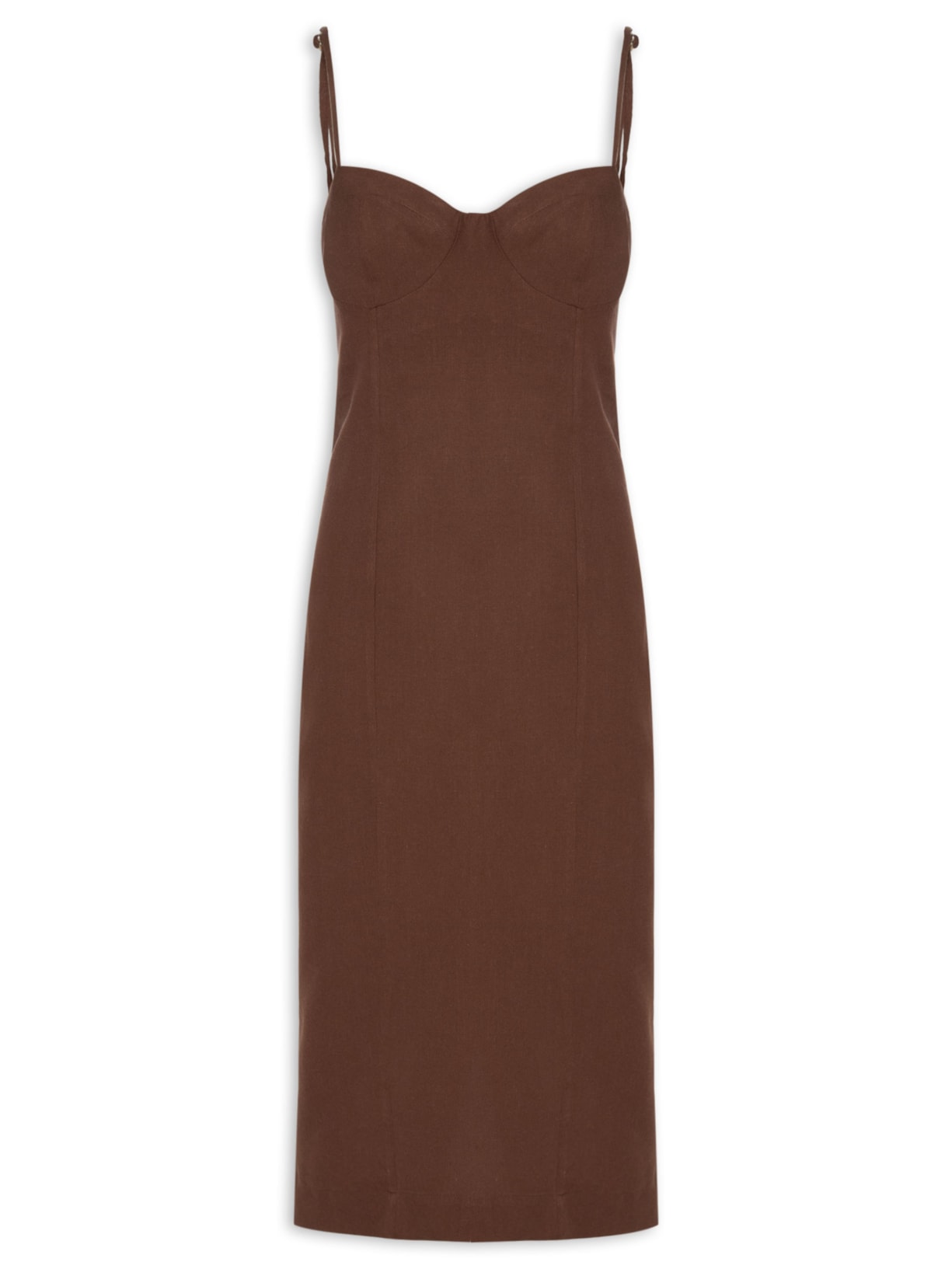 Vestido Tubo Alça Marrom Lenny Niemeyer