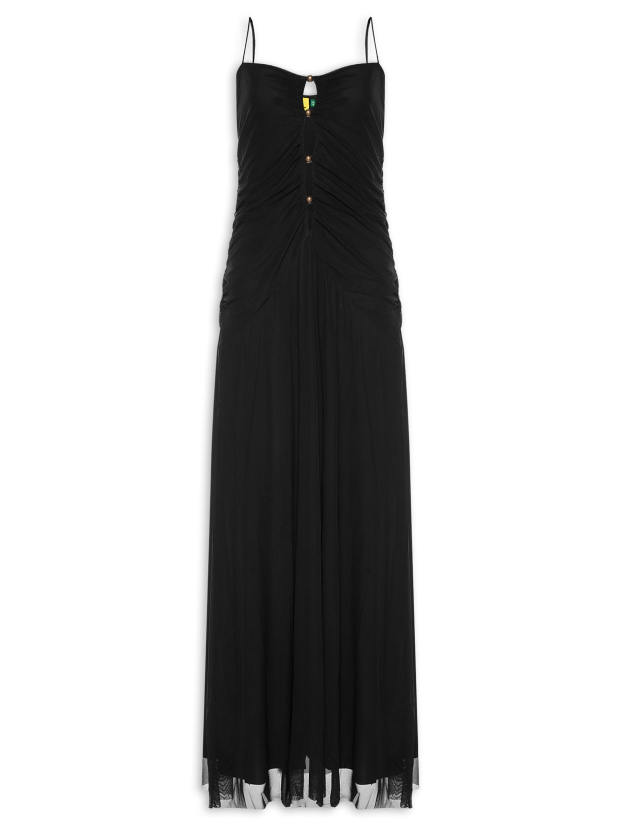 Vestido Tule Alcinha Preto Farm