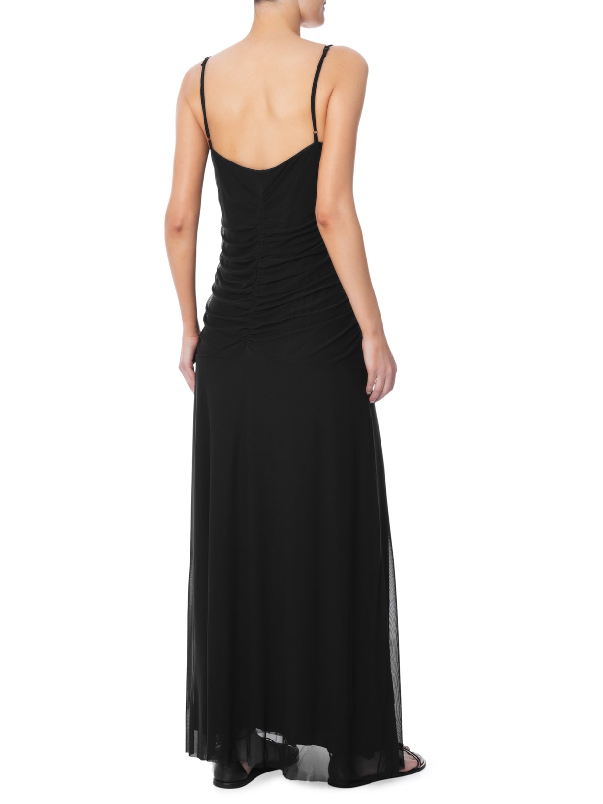Vestido Tule Alcinha Preto Farm