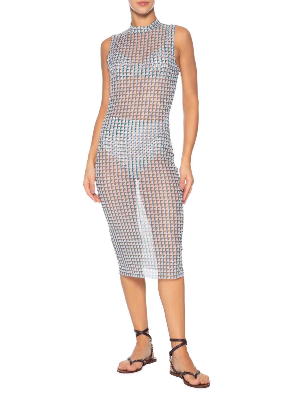 Vestido Tule Azul Lenny Niemeyer