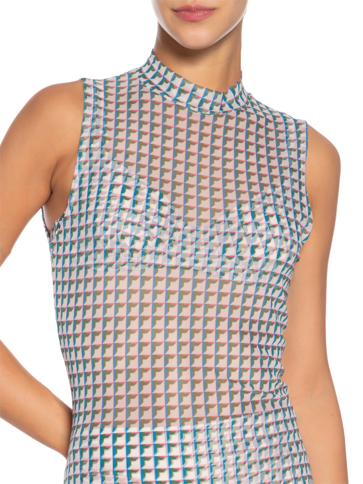 Vestido Tule Azul Lenny Niemeyer