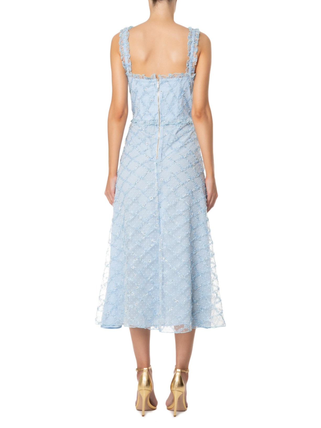 Vestido Tule Breath Azul Mixed