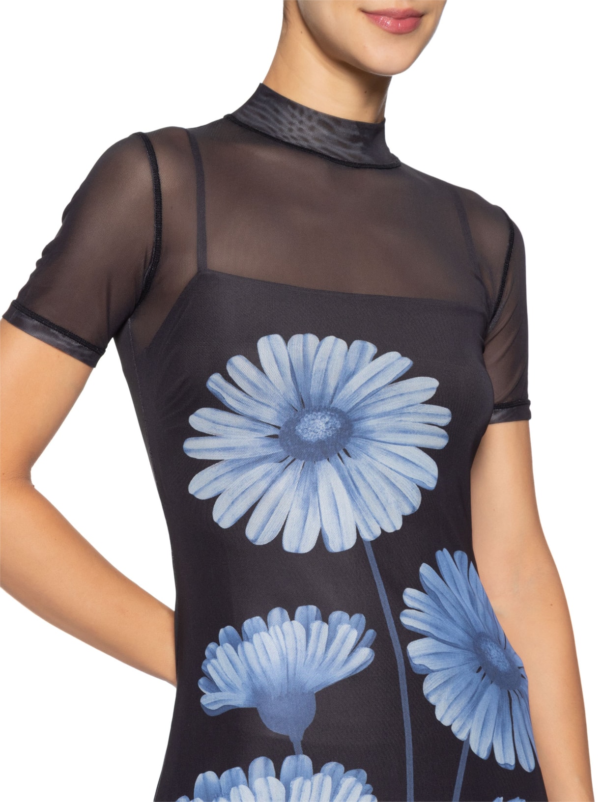 Vestido Tule Ciana Preto Farm
