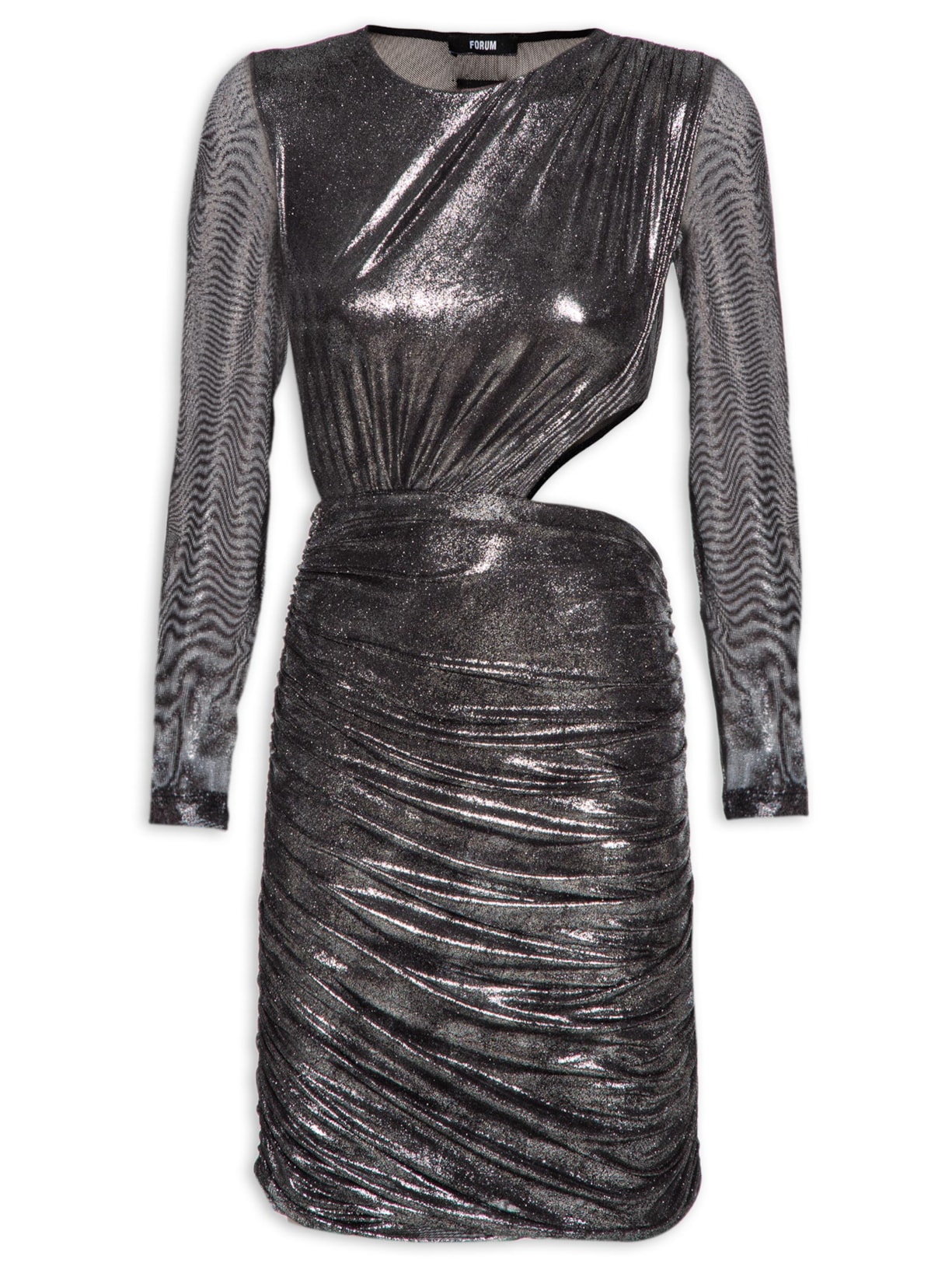 Vestido Tule Com Brilho - Preto