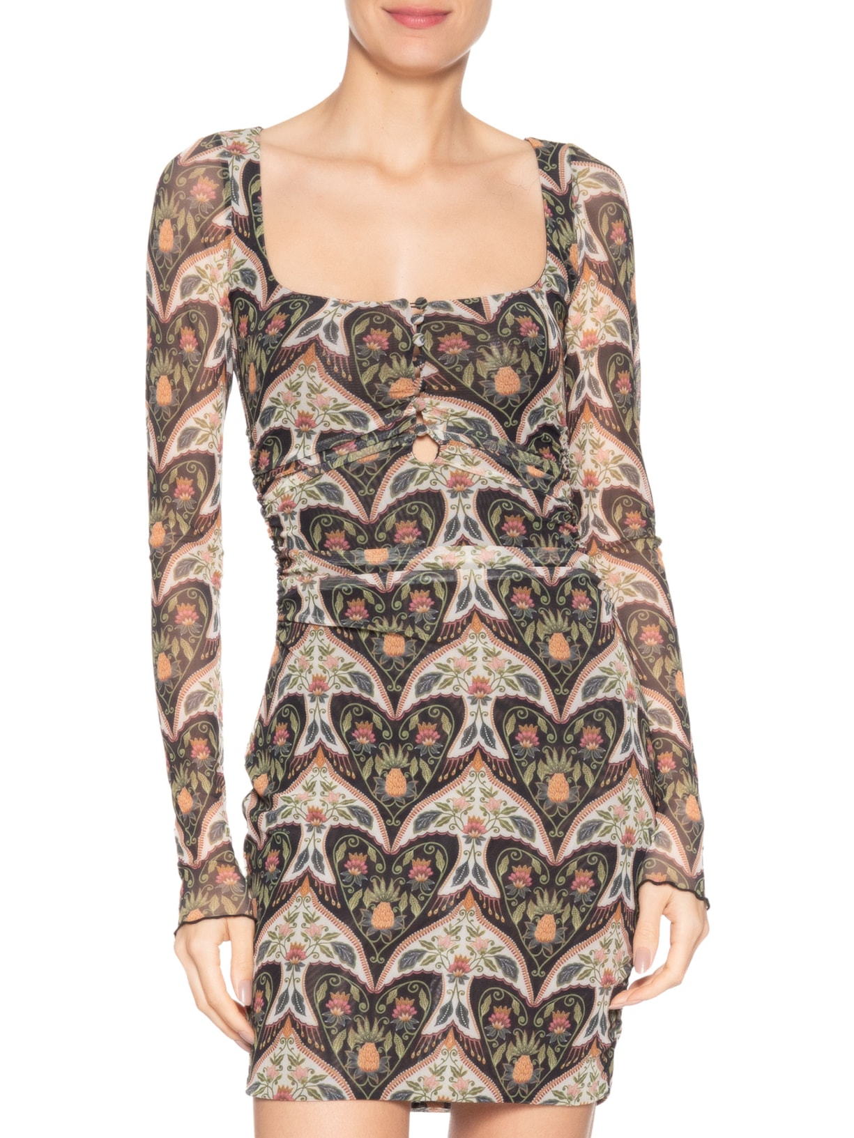 Vestido Tule Curto Andorinha Verde Farm