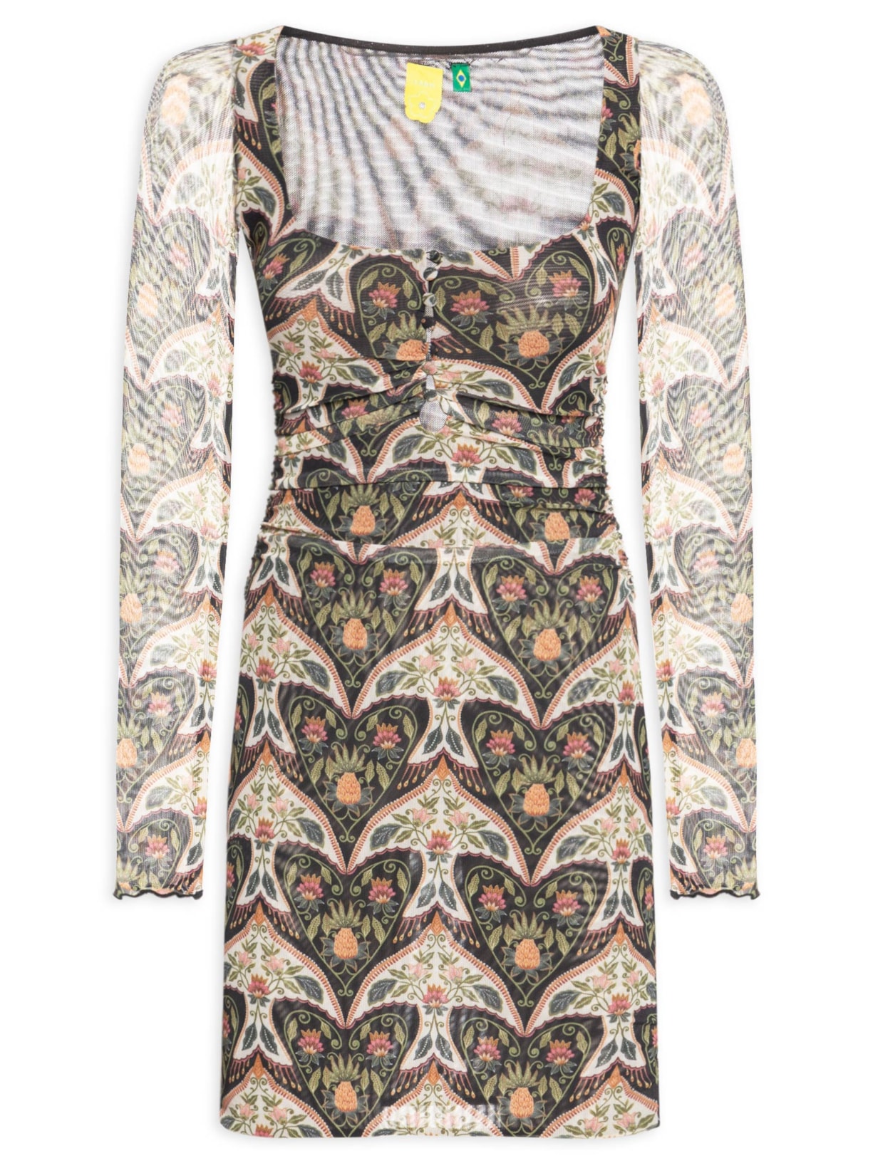 Vestido Tule Curto Andorinha Verde Farm