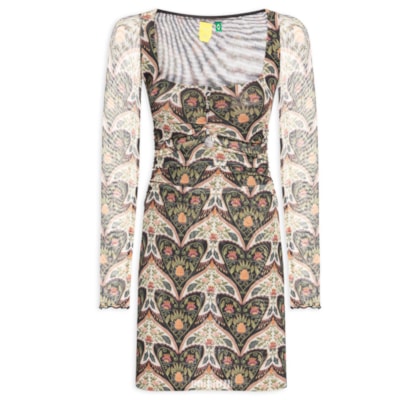 Vestido Tule Curto Andorinha - Verde