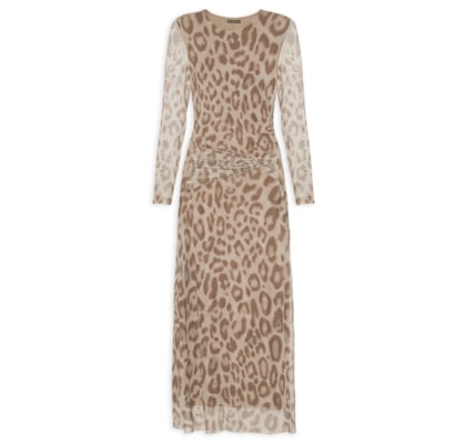 Vestido Tule Dafina - Marrom