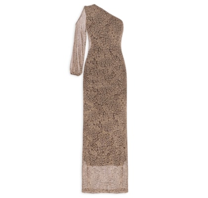 Vestido Tule Dalil - Marrom