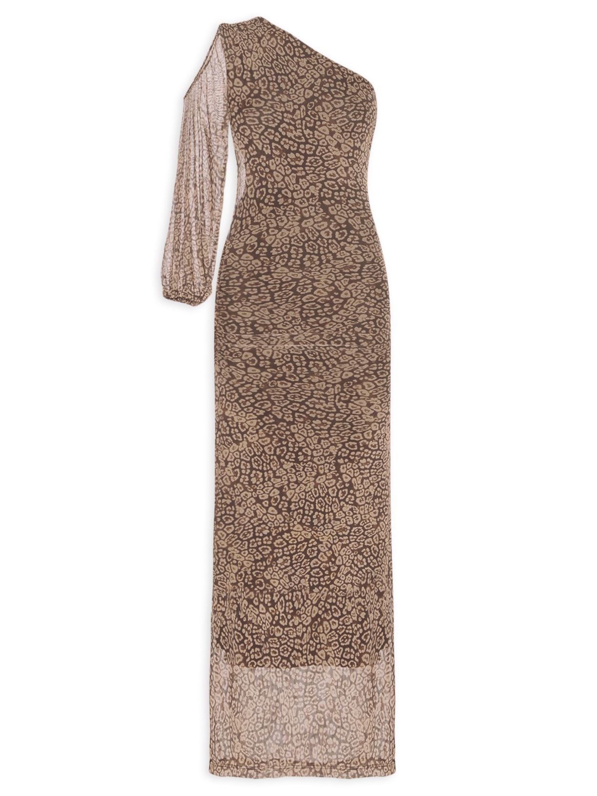 Vestido Tule Dalil - Marrom