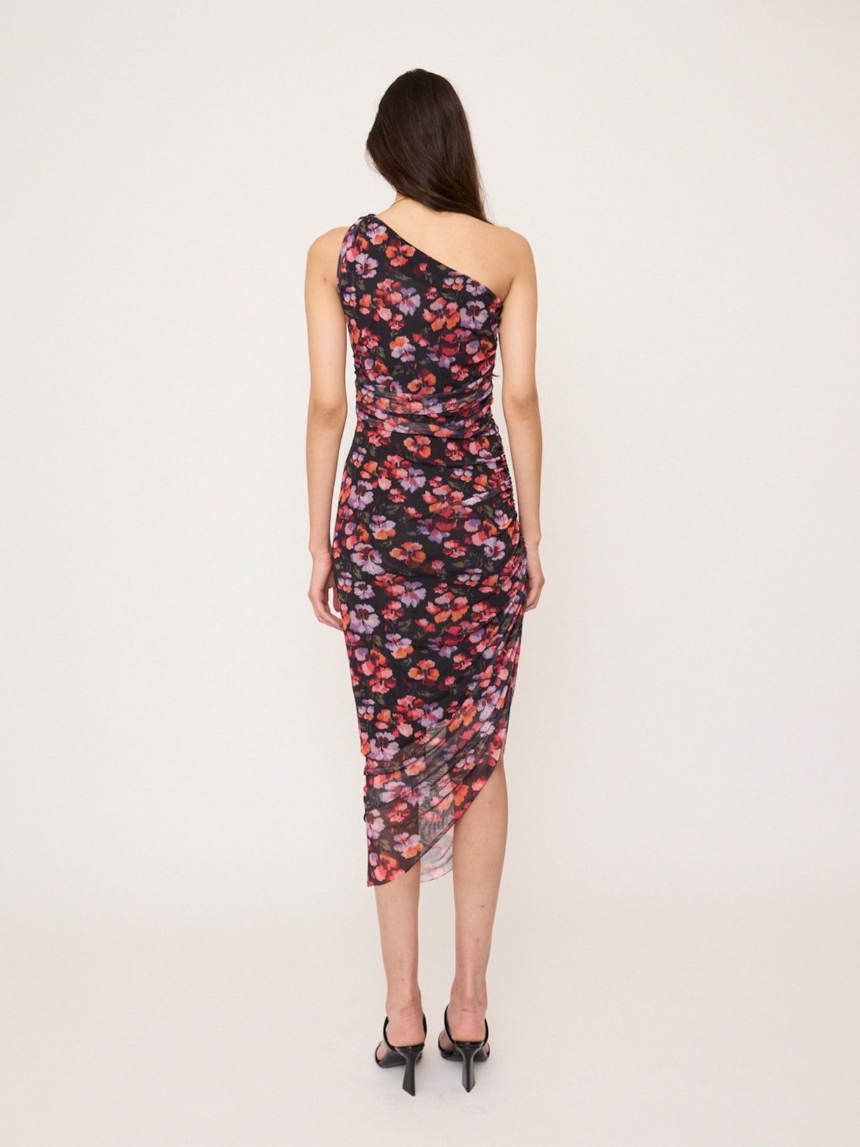 Vestido Tule Dark Blossom V27 Preto Mixed