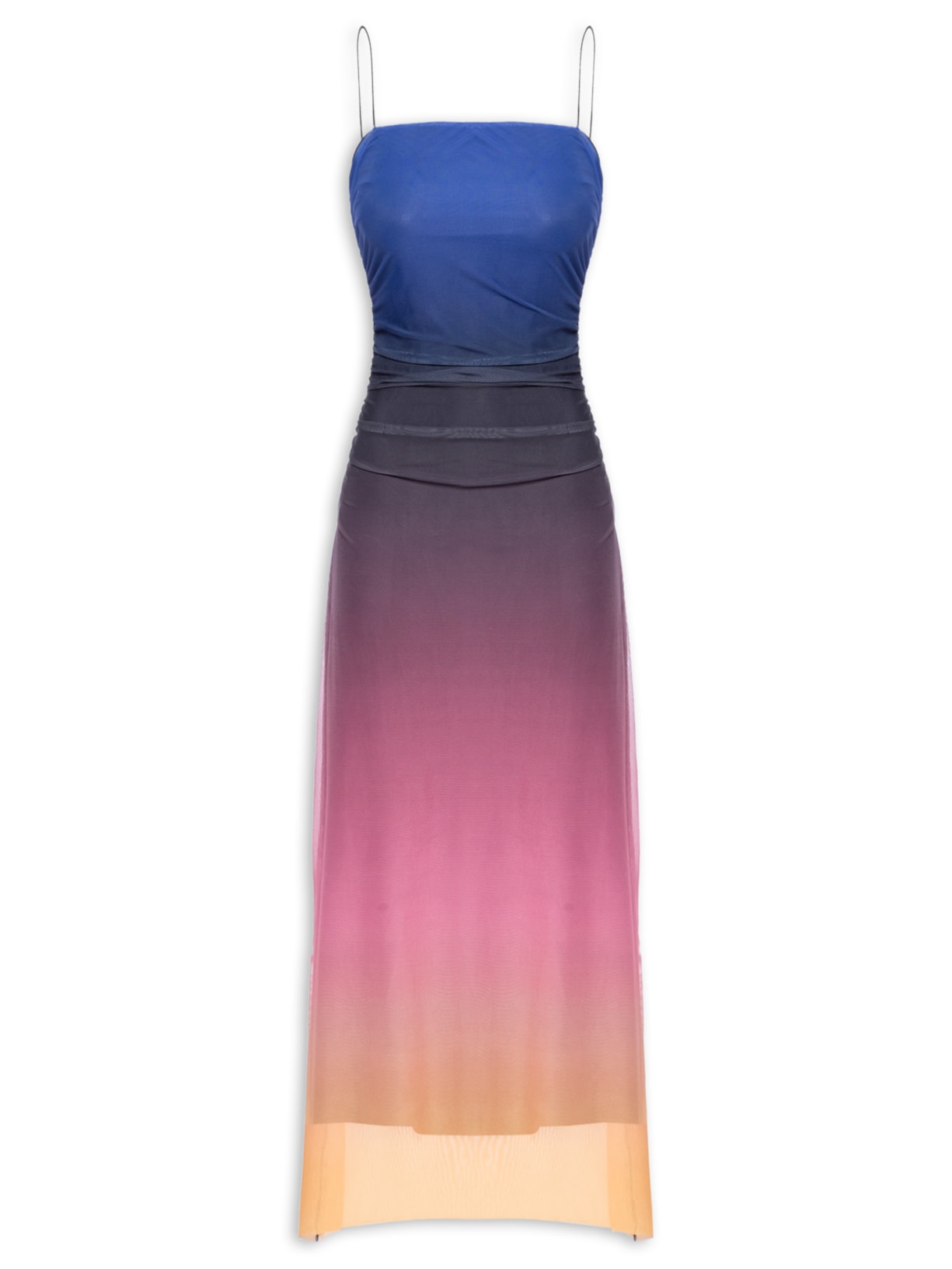 Vestido Tule Degadê Latina - Azul