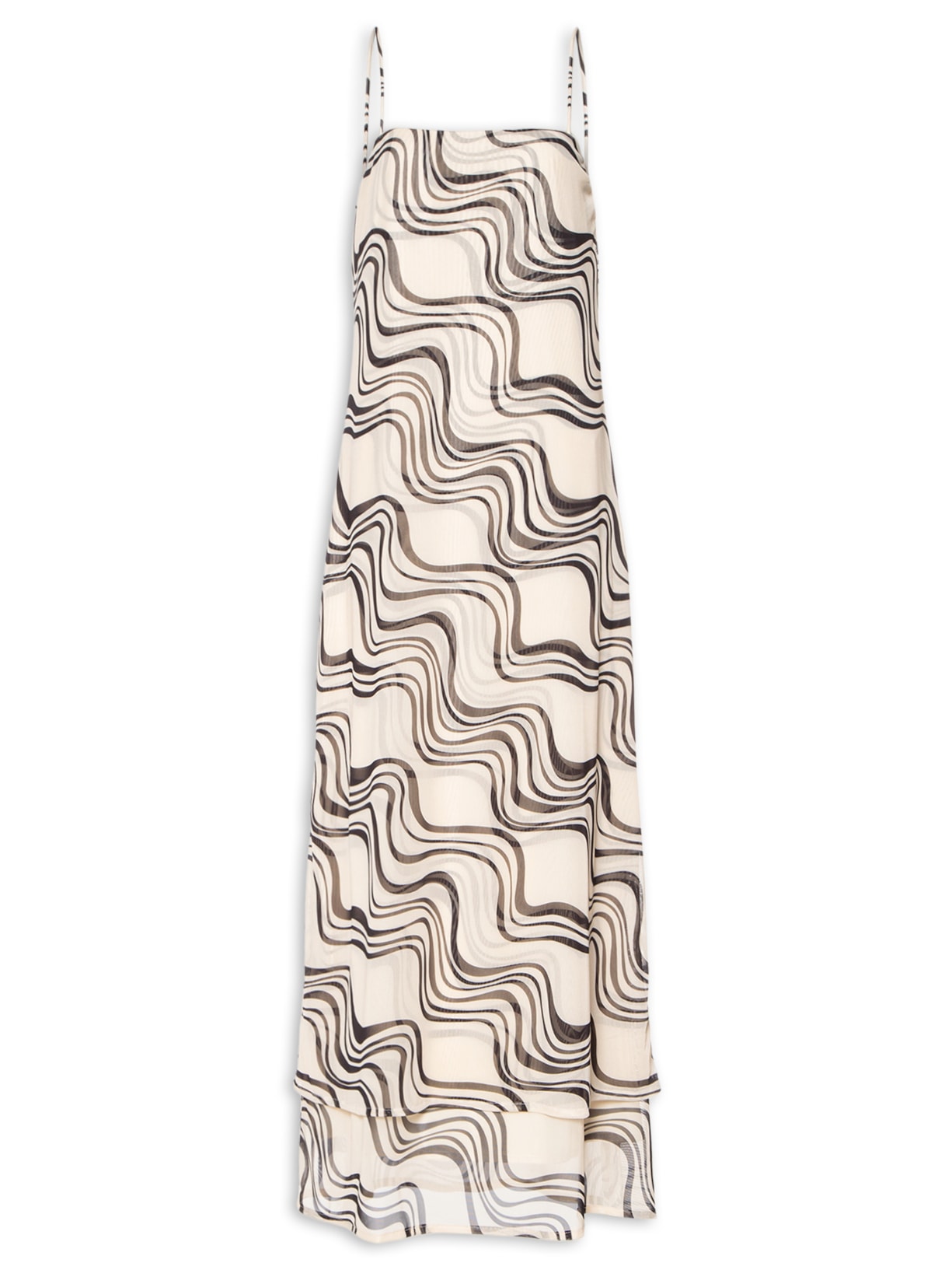 Vestido Tule Estampa Fluir Branco Dress To