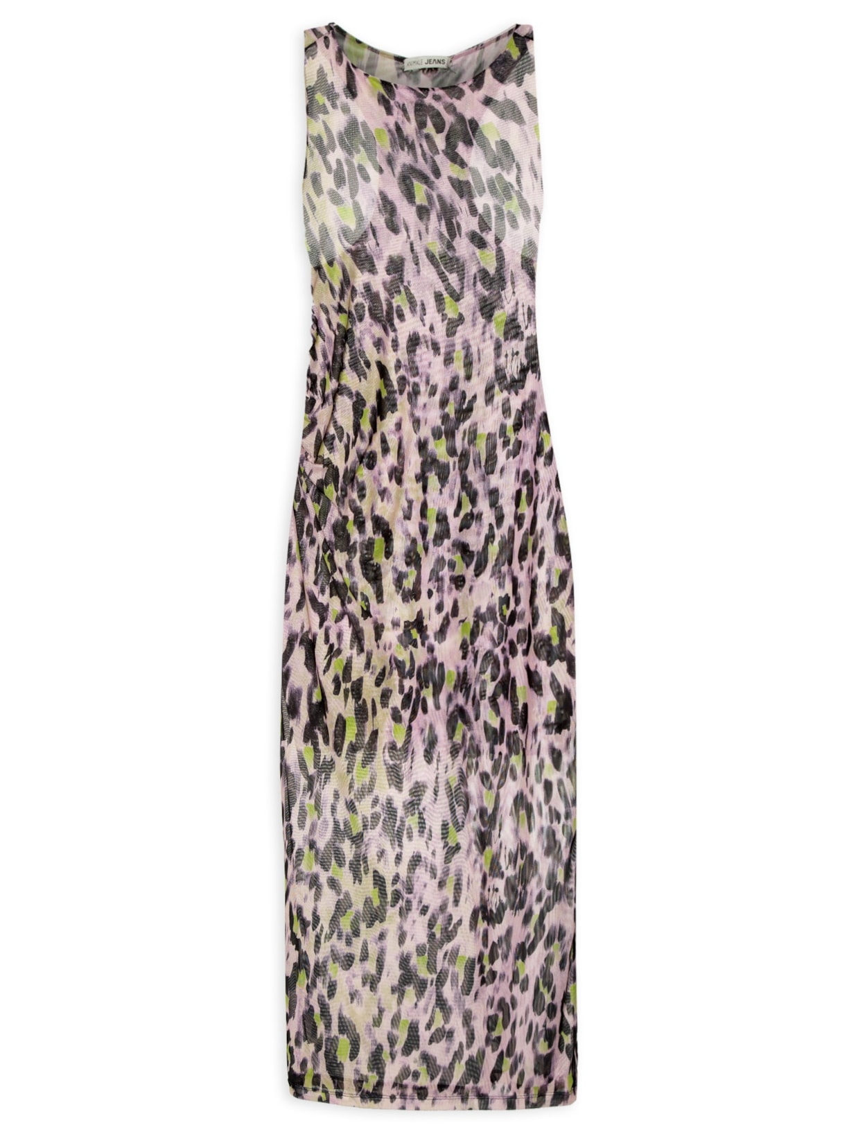 Vestido Tule Estampa Onça Brush Lima - Animal Print