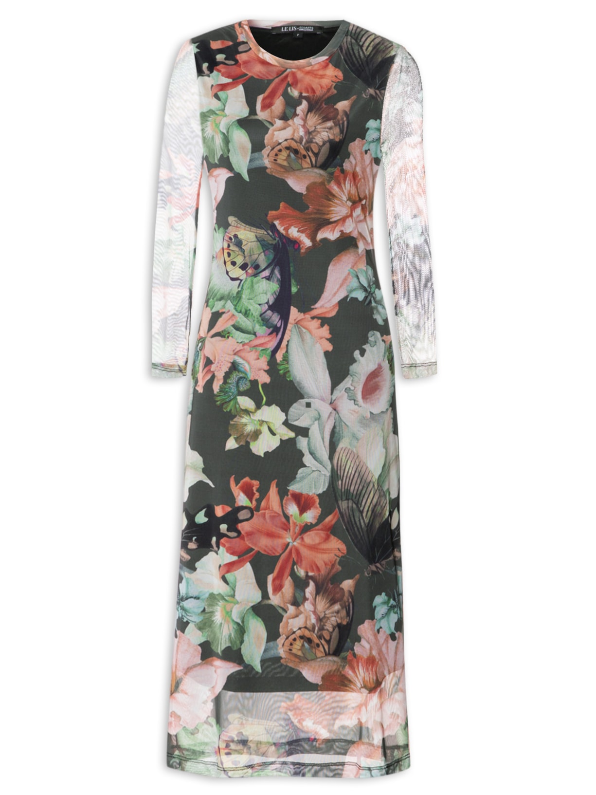 Vestido Tule Flor Divina - Preto