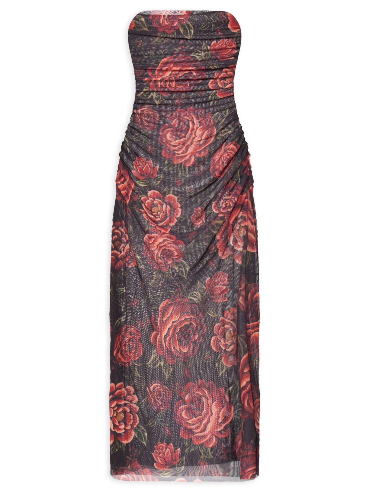 Vestido Tule Flor Rosalia - Preto