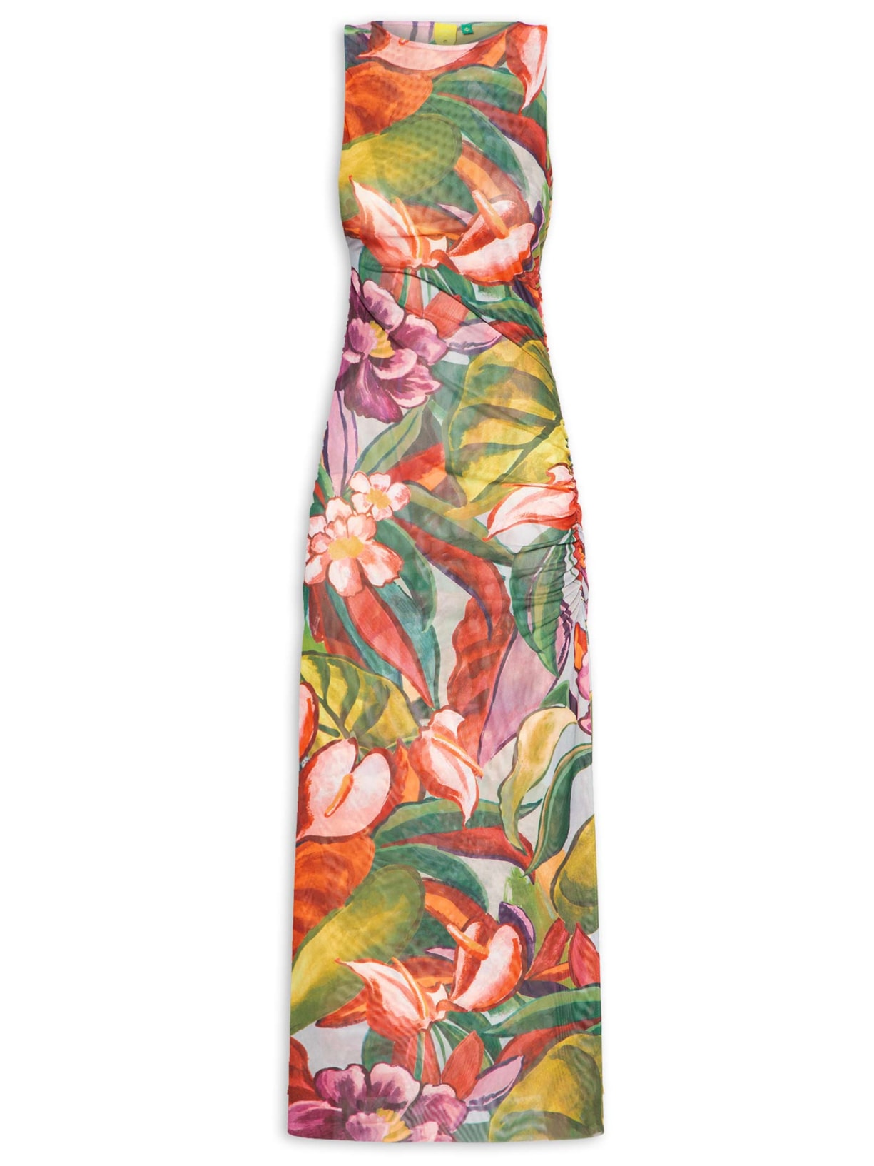 Vestido Tule Folhagem de Inverno - Verde