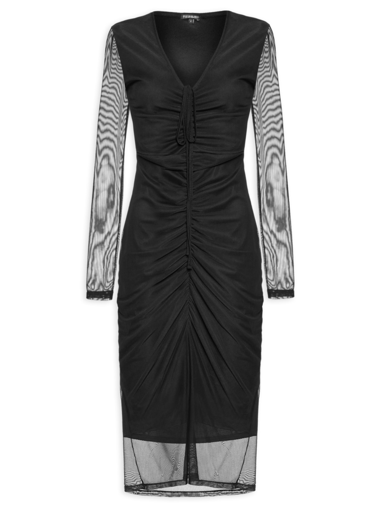 Vestido Tule Gardênia - Preto