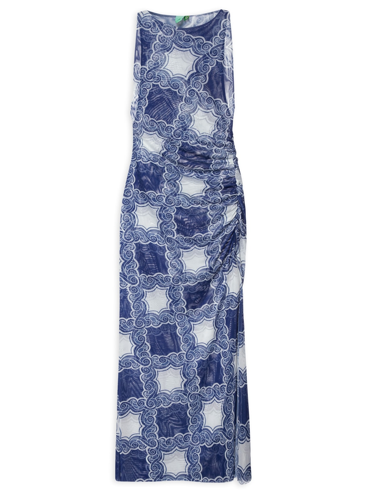 Vestido Tule Jogo Do Mar - Azul