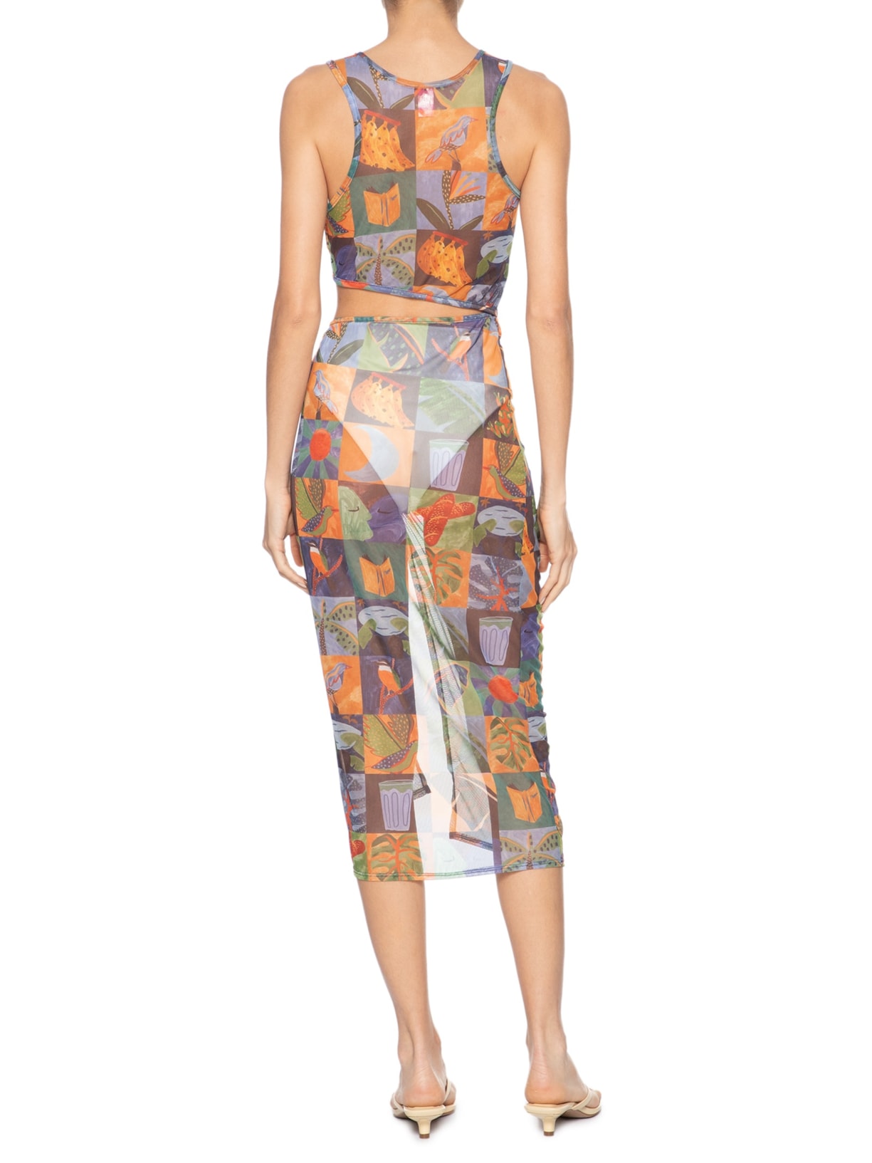 Vestido Tule Lago Do Amor Azul Farm Praia