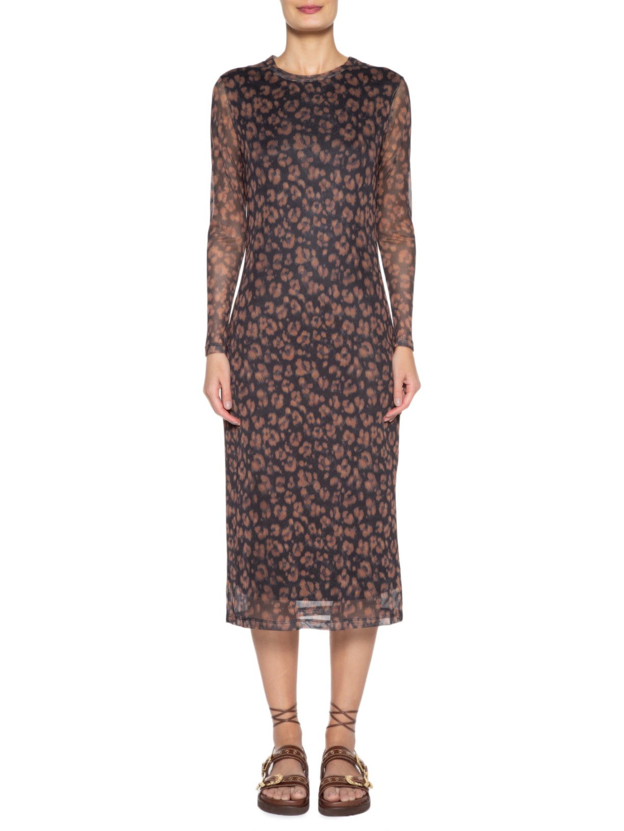 Vestido Tule Leopard Animal Print Le Lis