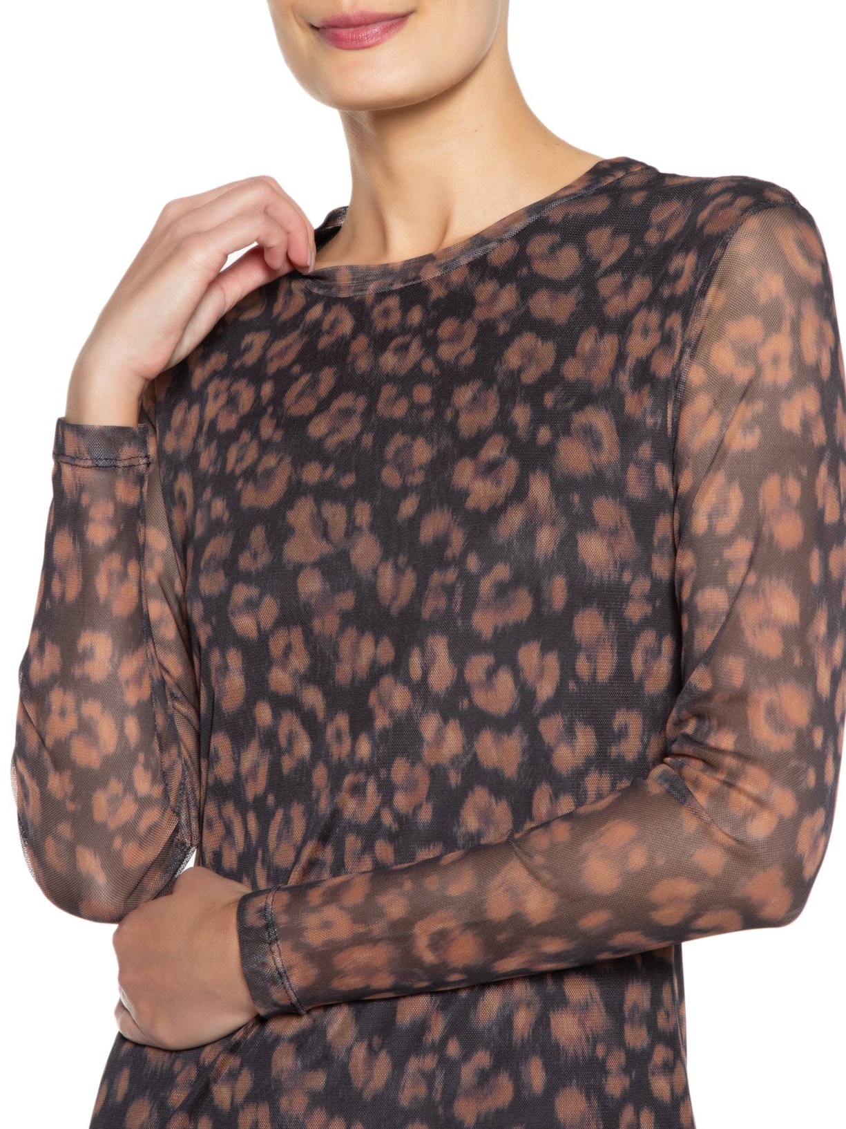 Vestido Tule Leopard Animal Print Le Lis