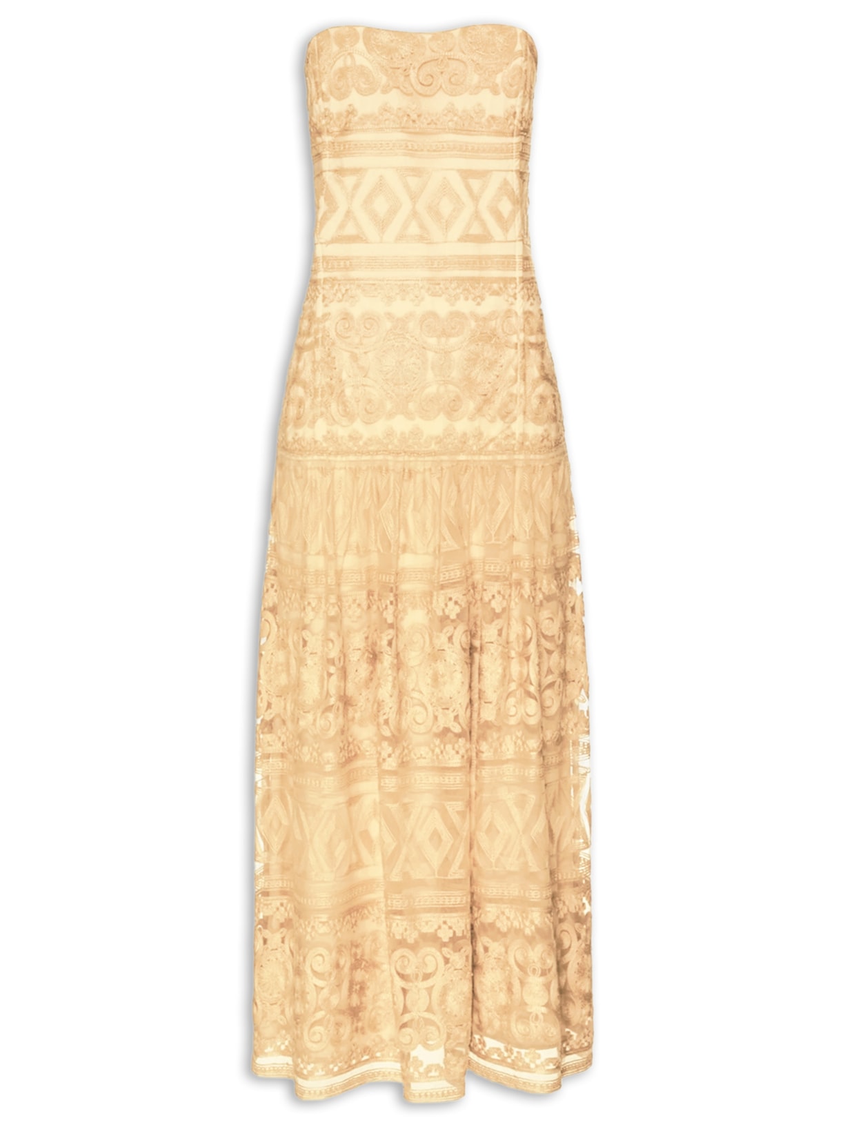 Vestido Tule Mahal V26 - Bege