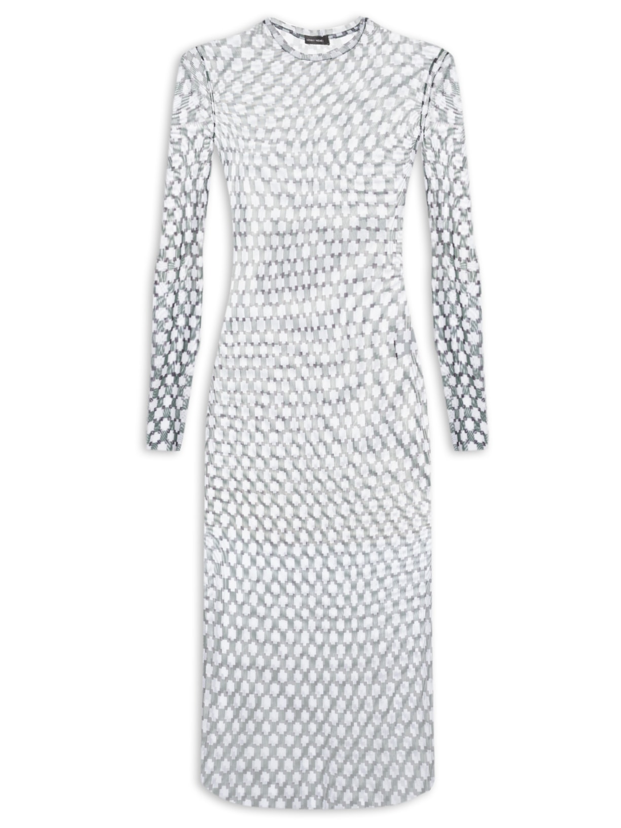 Vestido Tule Manga Longa - Verde