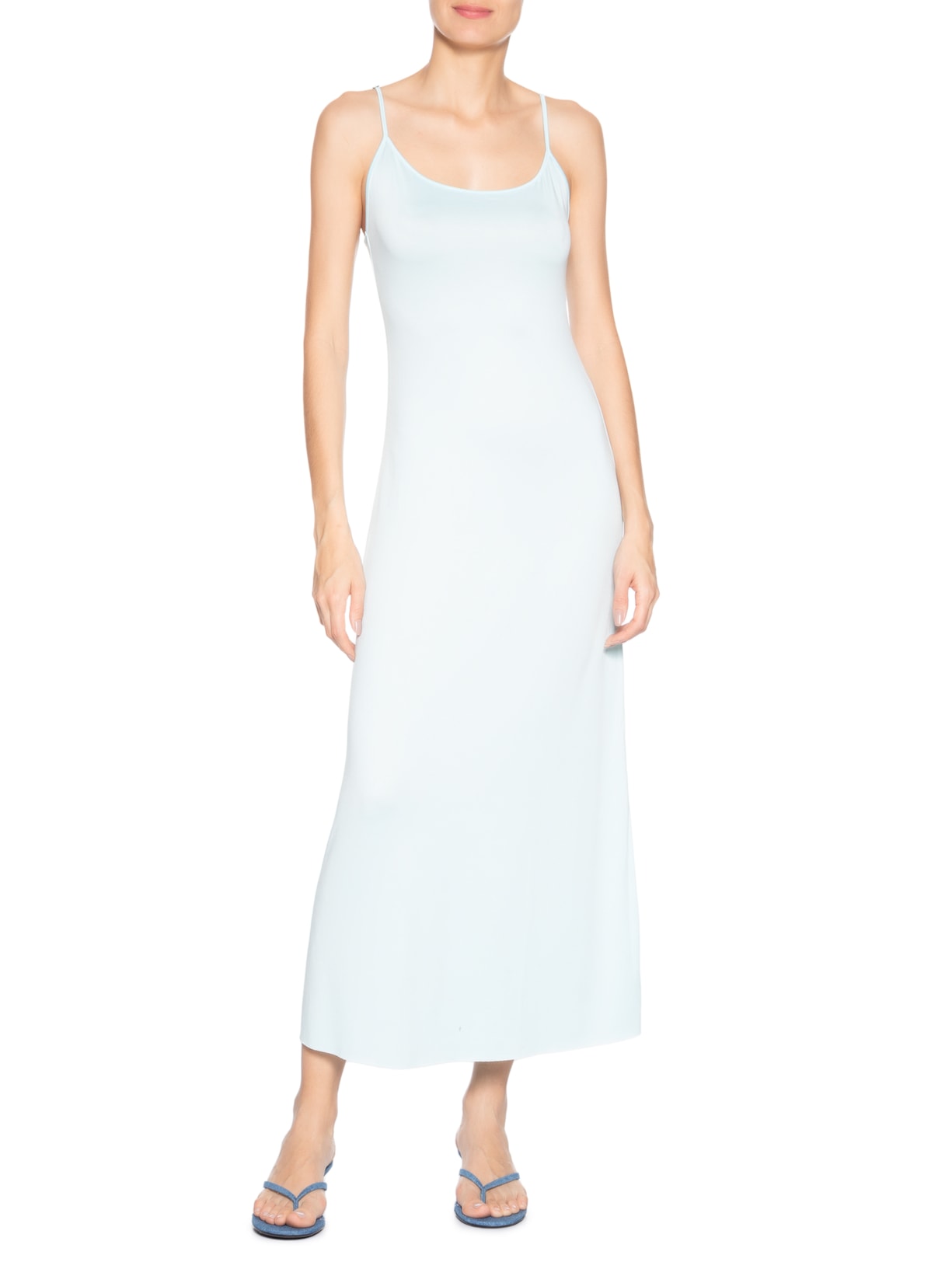 Vestido Tule Midi Copacabana Azul Farm