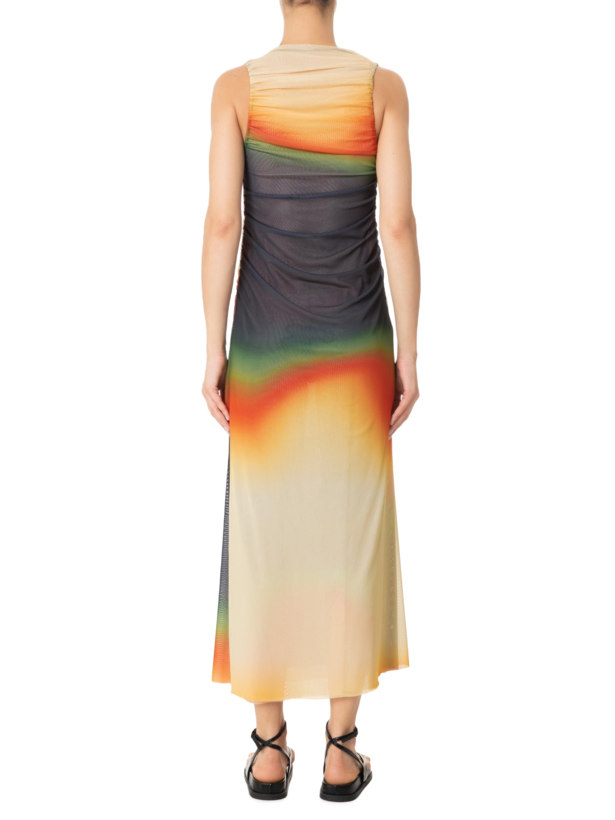 Vestido Tule Midi Degradê Latina Amarelo Farm