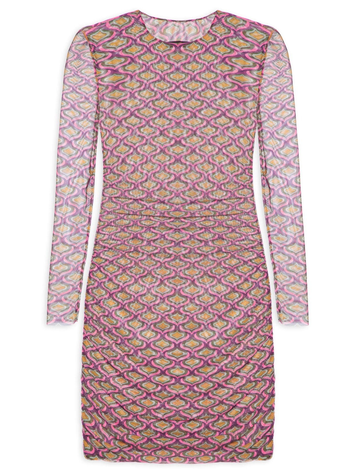 Vestido Tule Mini Geo - Roxo