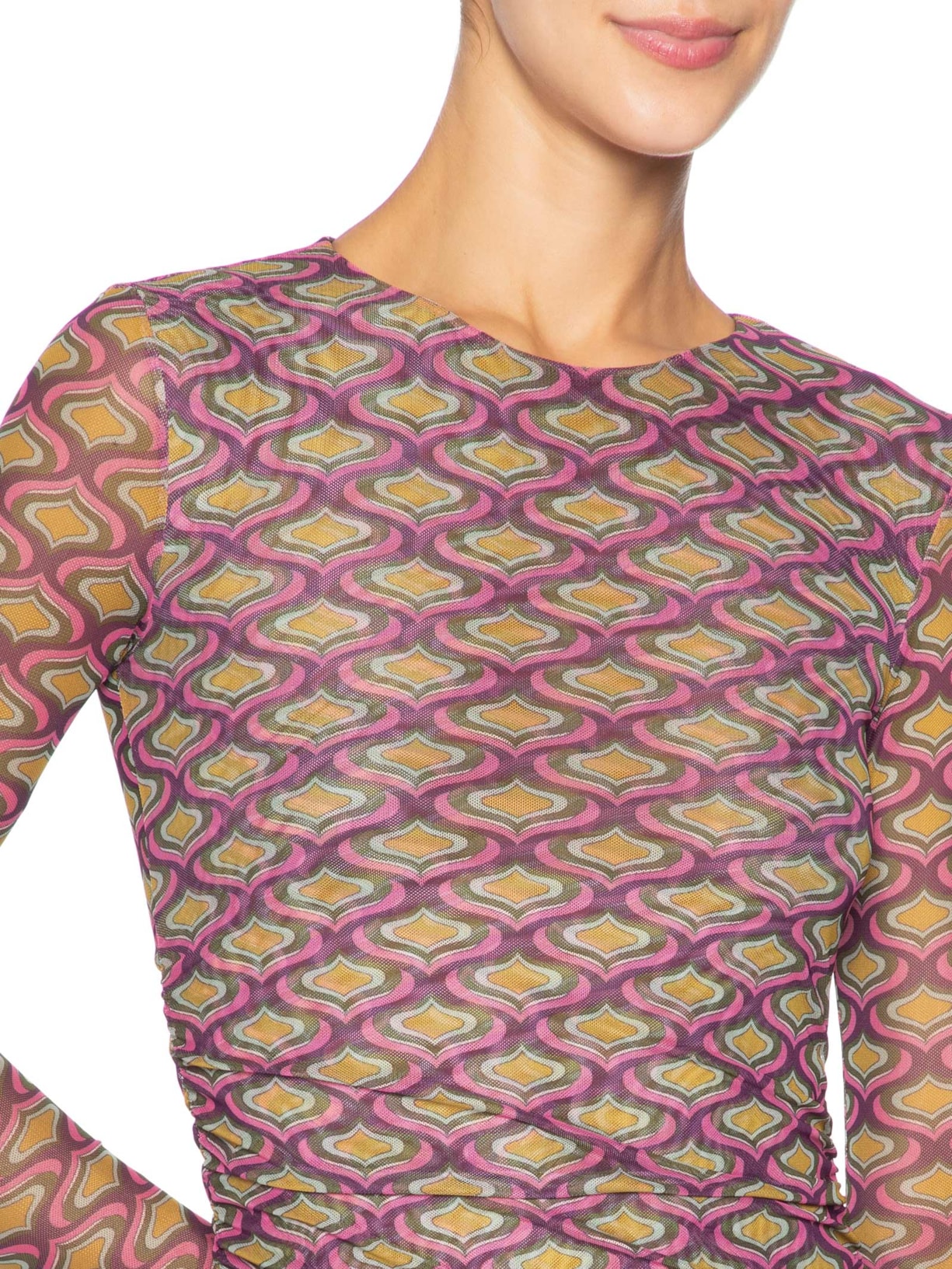 Vestido Tule Mini Geo Roxo Animale