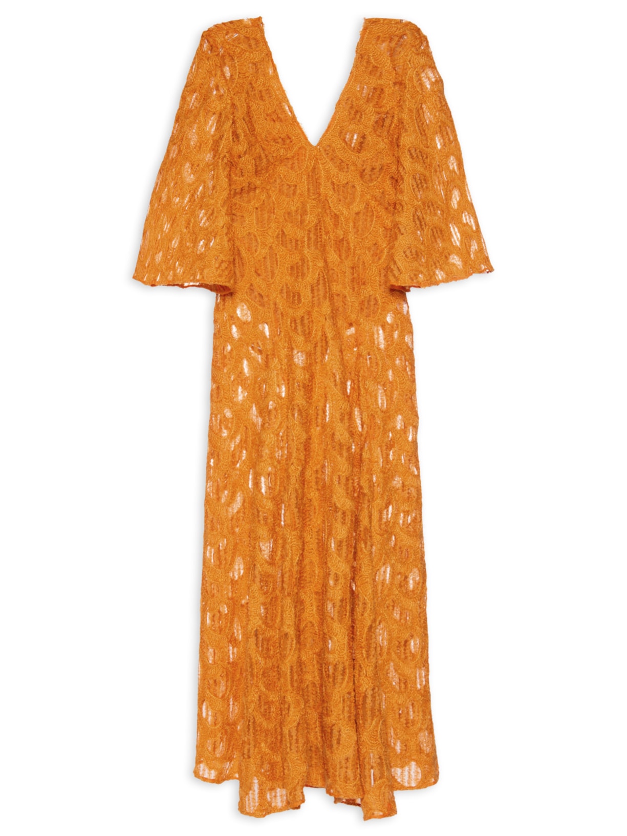 Vestido Tule Musgos - Laranja