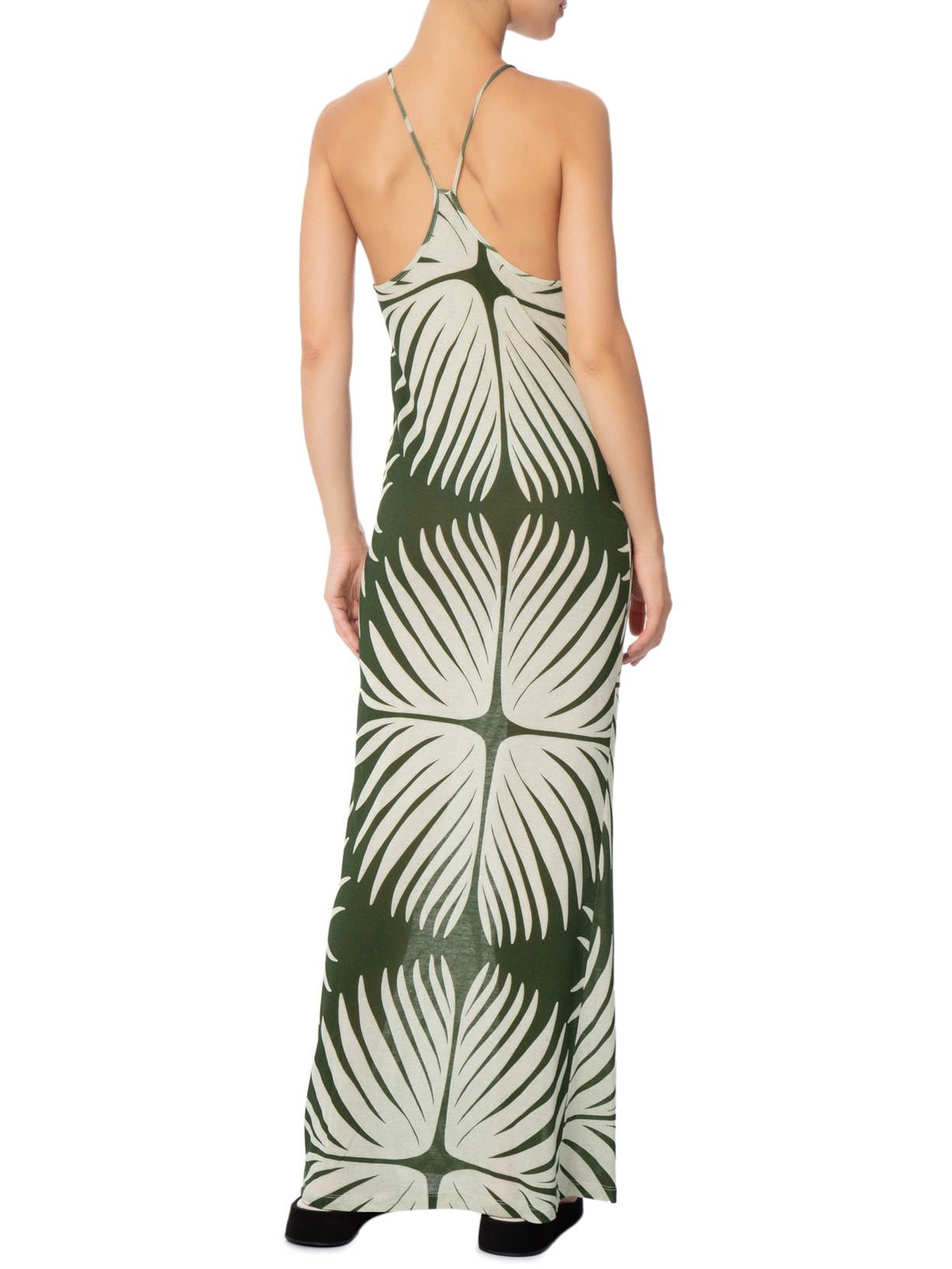 Vestido Tule Nadador Palm 70's- Verde Osklen