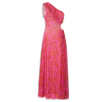 Vestido Tule Ombro Só Laços - Vermelho