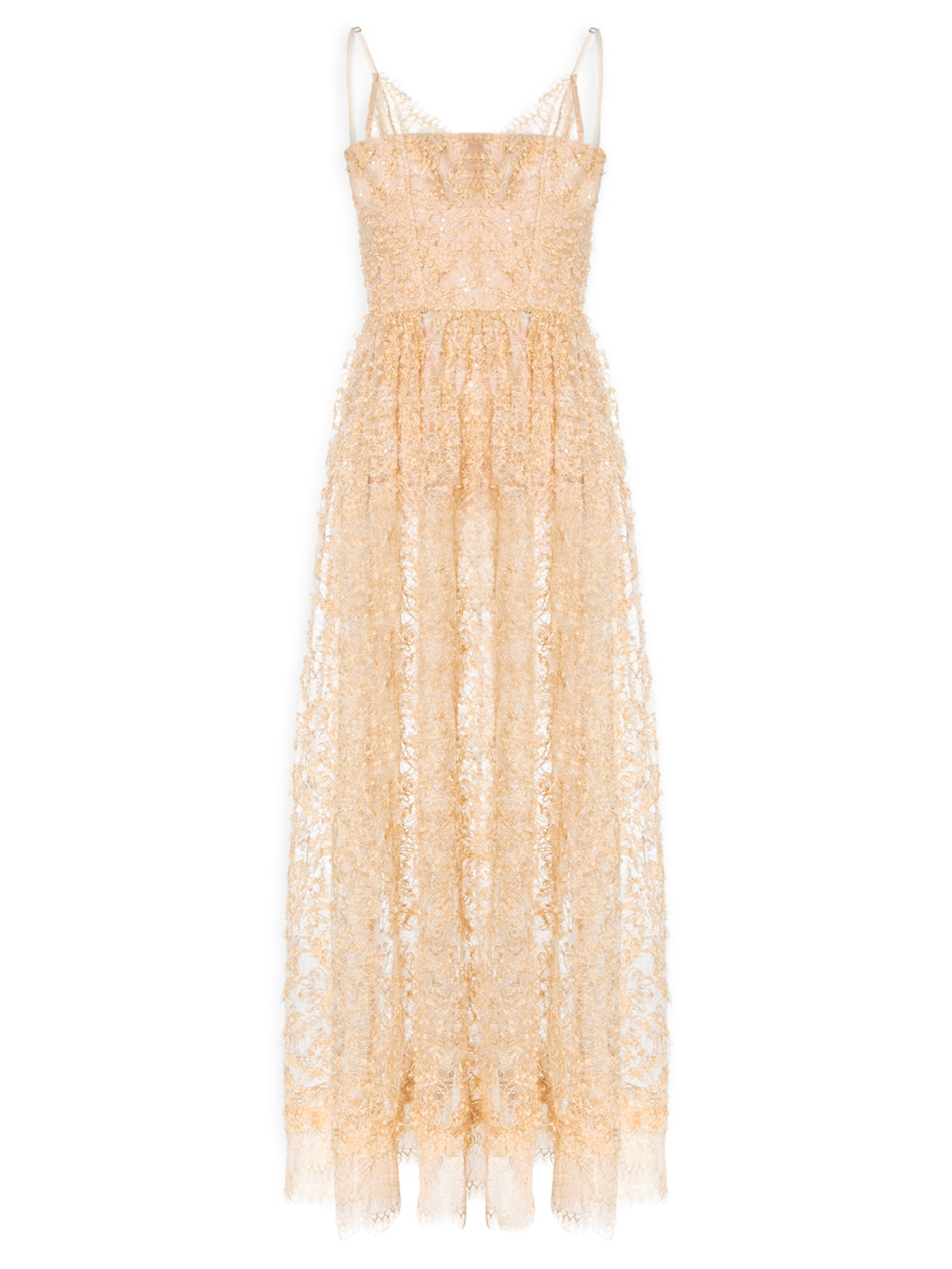 Vestido Tule Pluminhas - Dourado