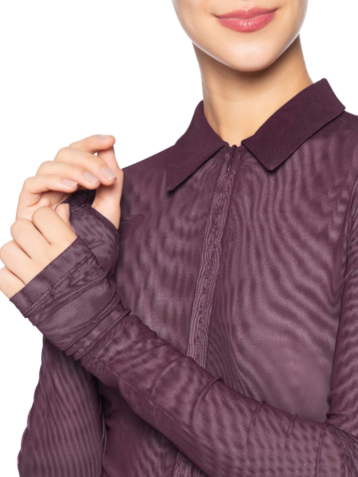 Vestido Tule Polo Amarração Roxo Farm