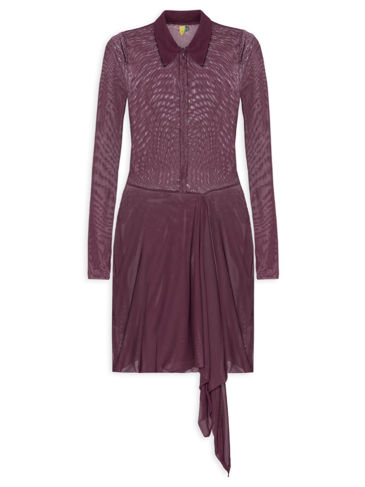 Vestido Tule Polo Amarração - Roxo