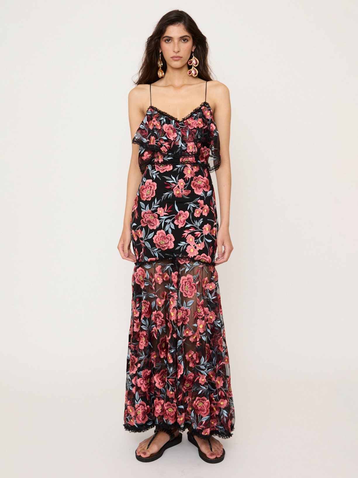 Vestido Tule Rosier V27 Preto Mixed