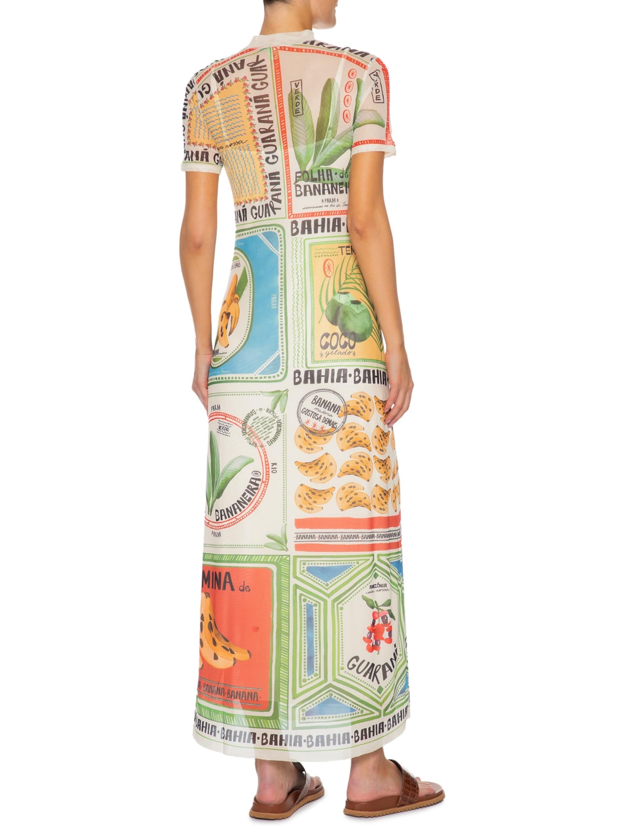 Vestido Tule Selo Coisa Nossa Lenço – Bege Farm