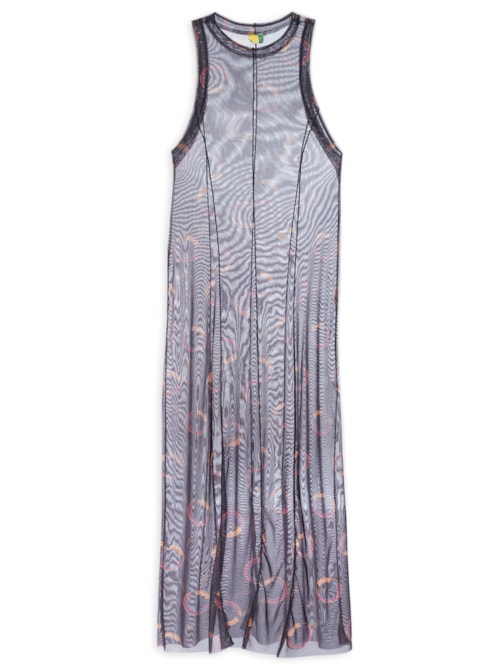 Vestido Tule Tuca Poá - Preto