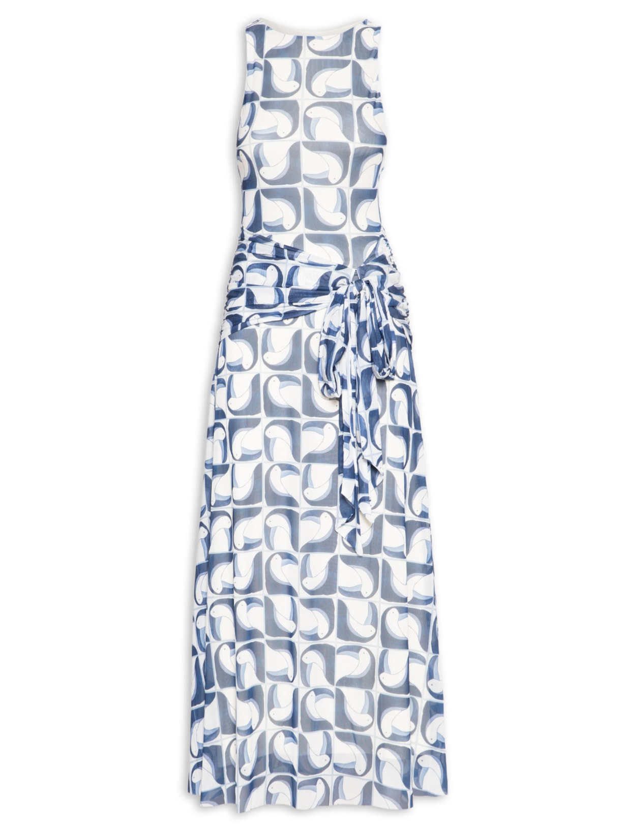 Vestido Tule Tuca Tropical - Azul