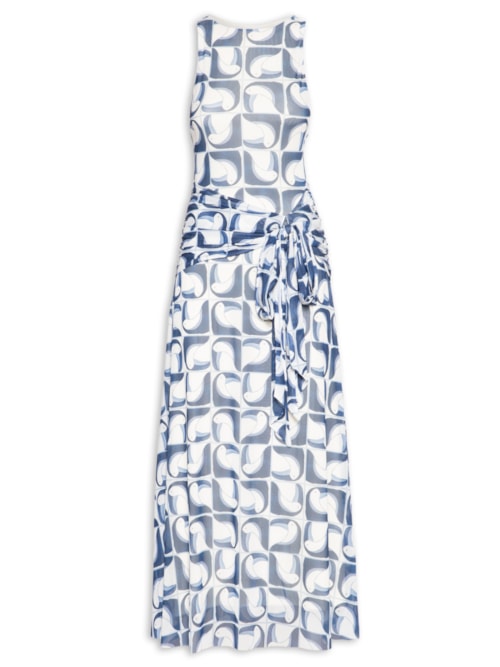 Vestido Tule Tuca Tropical - Azul