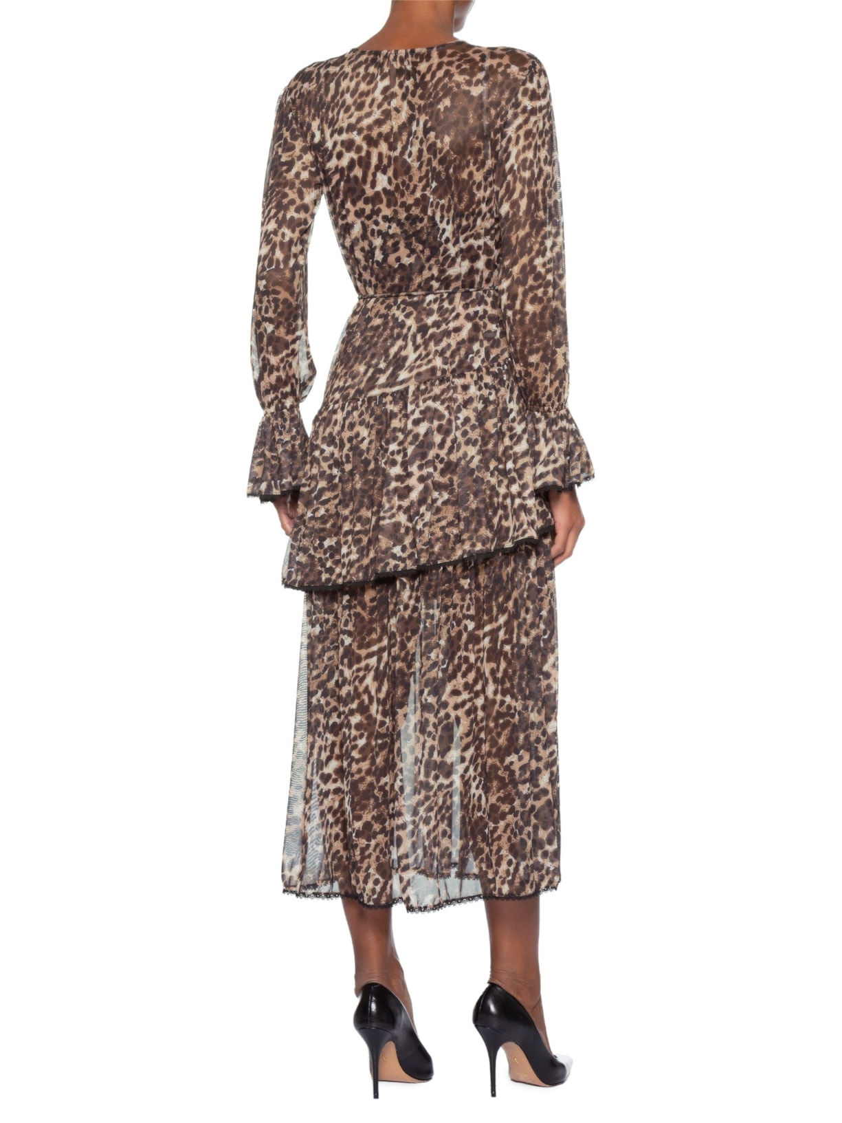 Vestido Tule Wild V27 Animal Print Mixed