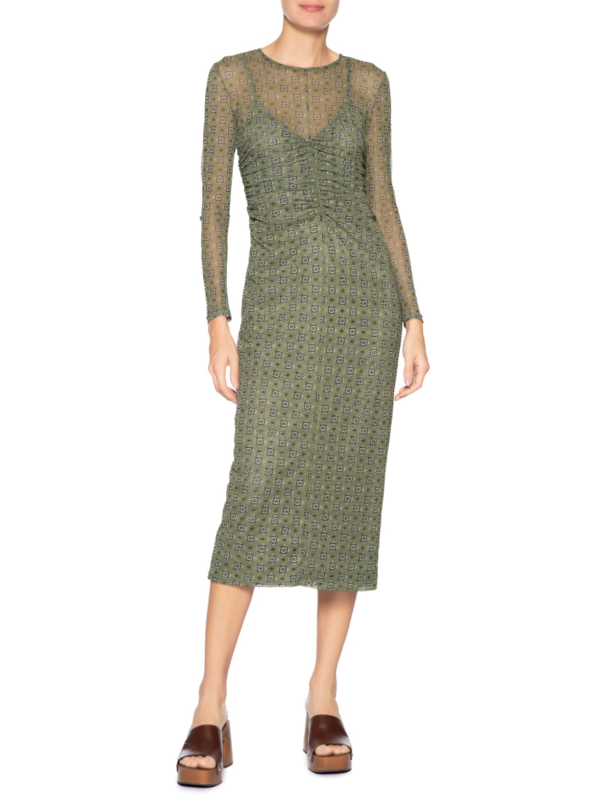 Vestido Tule Yosemite I26 Verde Mixed